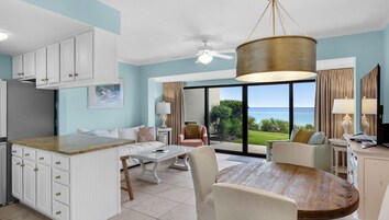 Condo, 1 King Bed with Sofa bed, Patio, Ocean View (Emerald Hill 5) | Living area | 42-inch flat-screen TV with digital channels