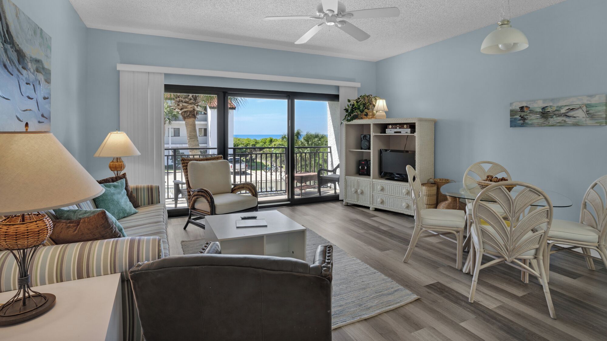 Condo, Multiple Beds, Balcony, Partial Ocean View (Palms B5) | Living area | 42-inch flat-screen TV with digital channels