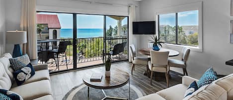 Apartment, Mehrere Betten, Balkon, Meerblick (Palms B9) | Wohnbereich