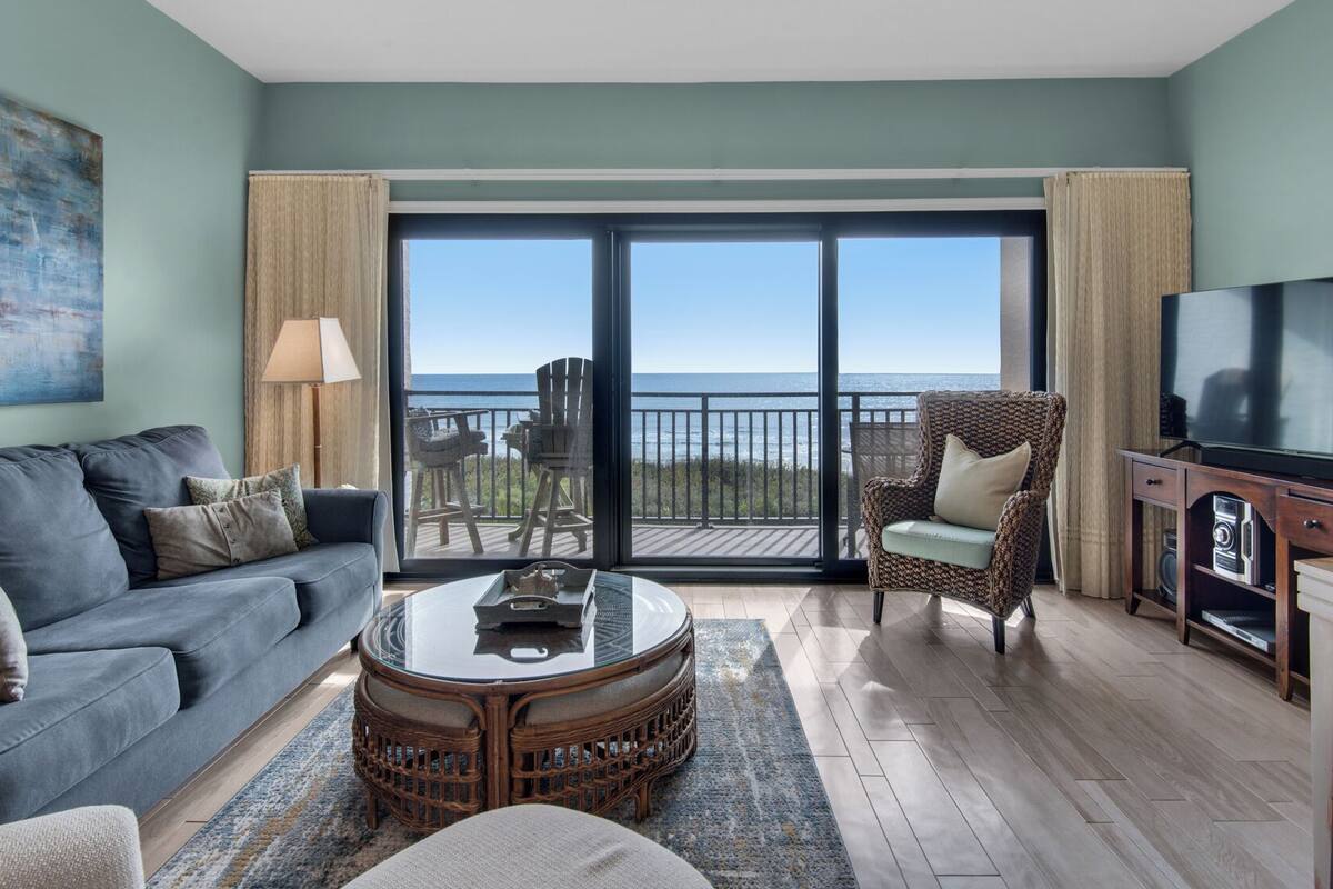 Condo, Multiple Beds, Patio, Ocean View (Palms C8) | Living area | 42-inch flat-screen TV with digital channels