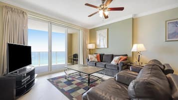 Condo, Multiple Beds, Balcony, Ocean View (Ocean Villa 1103) | Living area