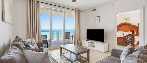 Condo, Multiple Beds, Balcony, Ocean View (Ocean Villa 502 - No Pets Allowed) | Living area