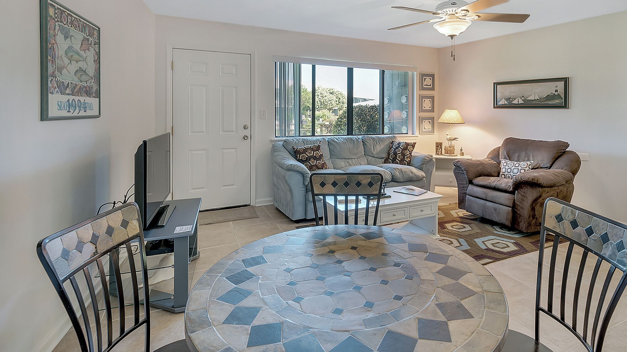 Studio Suite, 1 Queen Bed with Sofa bed, Patio, Garden View (Hidden Beach 117) | Living area | 42-inch flat-screen TV with digital channels