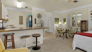 Studio Suite, 1 Queen Bed with Sofa bed, Balcony, Garden View (Hidden Beach 240) | Private kitchen | Fridge, microwave, oven, stovetop