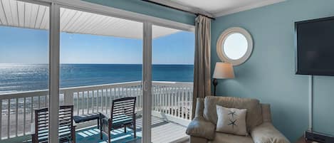 Condo, Multiple Beds, Balcony, Ocean View (Mistral 10) | Living area | 42-inch flat-screen TV with digital channels