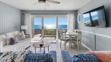 Condo, Multiple Beds, Patio, Ocean View (Mistral 6) | Living area | 42-inch flat-screen TV with digital channels