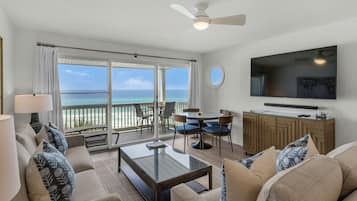 Condo, Multiple Beds, Balcony, Ocean View (Mistral 12) | Living area | 42-inch flat-screen TV with digital channels