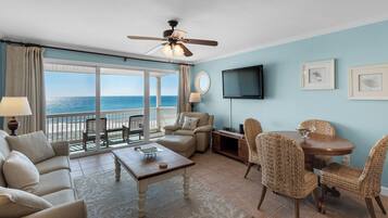 Condo, Multiple Beds, Balcony, Ocean View (Mistral 10) | Living area | 42-inch flat-screen TV with digital channels
