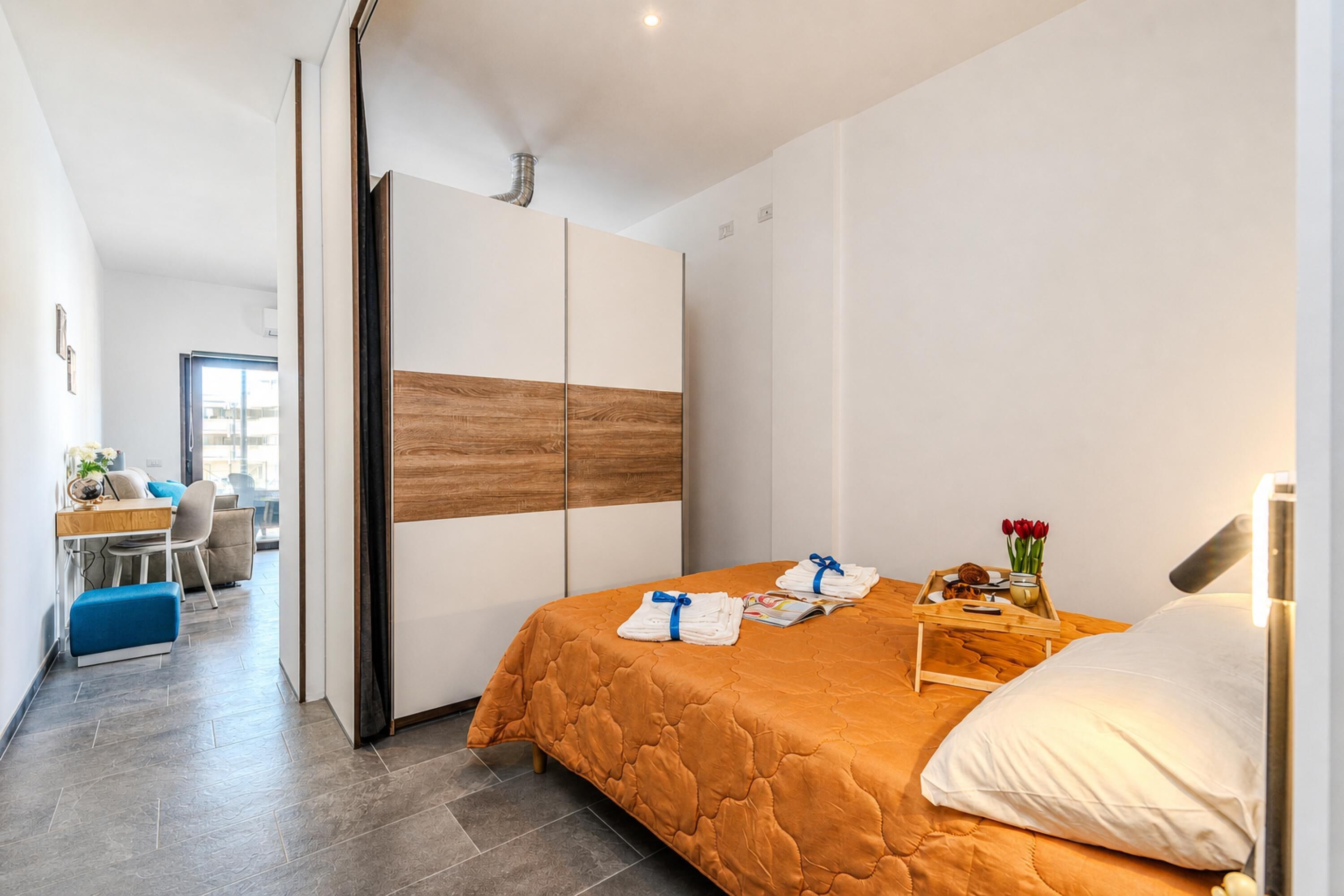 Family Studio, Balcony (Always Traveling Near The City Center) | Bed sheets