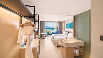 Deluxe Room, 2 Twin Beds, Ocean View | Down comforters, free minibar, in-room safe, desk