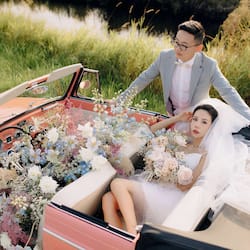 Outdoor wedding area