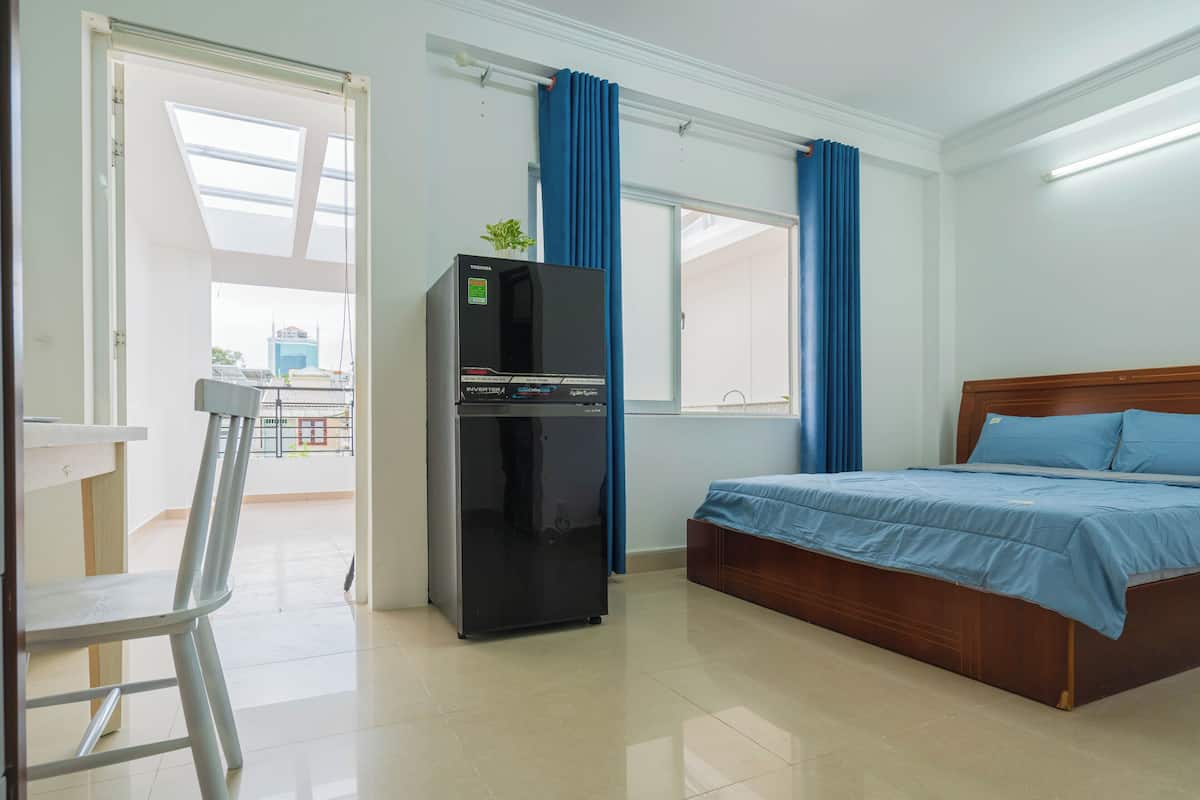 Kamar Double, balkon | Tirai kedap cahaya, Wi-Fi gratis, dan seprai linen