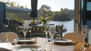 Dining - Lakefront Oasis | Spa Pool, Kayaks + Amazing Views (Okere Falls)