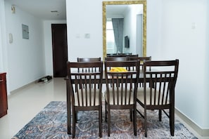 Dining - A beautiful, comfortable and Centrally Located Apartment for Rent (Sharjah)