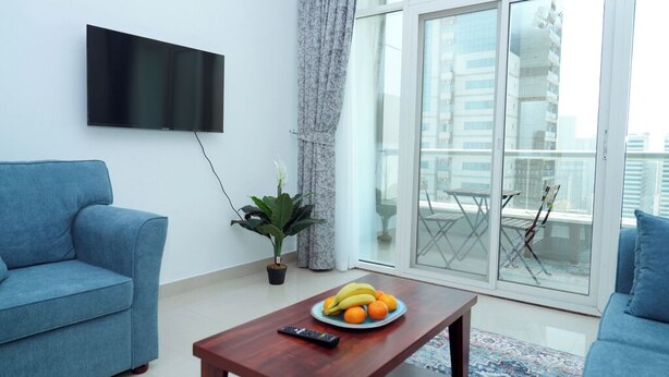 Living area - A beautiful, comfortable and Centrally Located Apartment for Rent (Sharjah)
