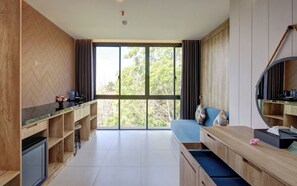 Phòng 3 dành cho gia đình, 2 phòng ngủ, không hút thuốc, quang cảnh vườn | Bàn, khu vực làm việc phù hợp cho laptop 