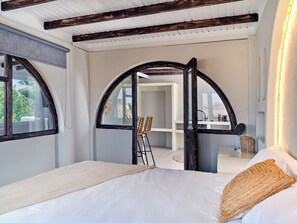 Suite, Balcony, City View | In-room safe, desk, laptop workspace, soundproofing - Paridian Living (Paros)