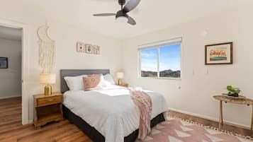 Desk, iron/ironing board, travel cot, free WiFi