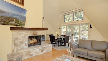 TV, fireplace, table tennis