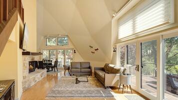 TV, fireplace, table tennis