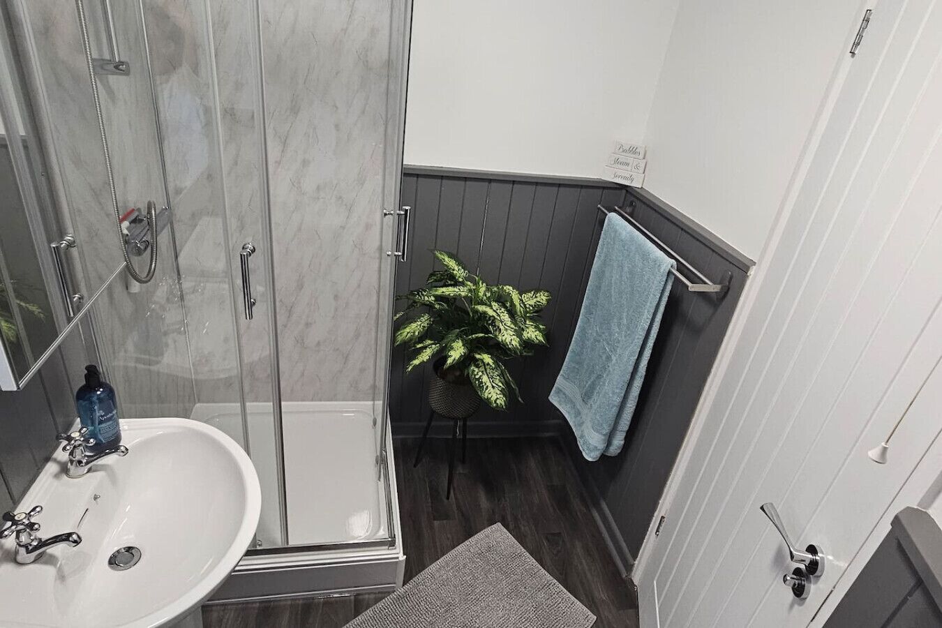 Hair dryer, towels