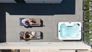 Acropolis View Penthouse with Private Hot Tub | In-room safe, individually decorated, individually furnished