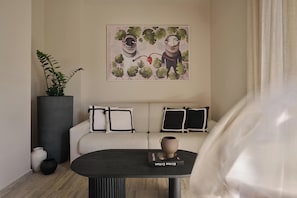 Living area - Finders Top Floor Apartments  (Athens)
