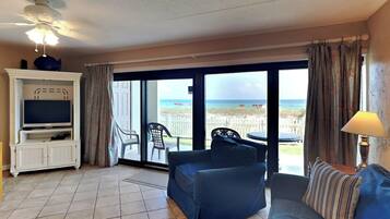 Condo, Multiple Beds, Balcony, Ocean View (Ocean Breeze West #106) | Living area | 42-inch flat-screen TV with digital channels, TV