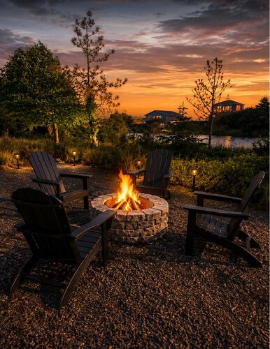 After Dune Delight is a newly built waterfront escape with peaceful canal views—designed for slow mornings, cozy evenings, and effortless coastal living.
