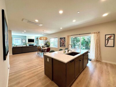 Lost Shaker of Salt is a newly built waterfront retreat with a private dock and peaceful canal views—perfect for beach days, fishing, and relaxed coastal living.