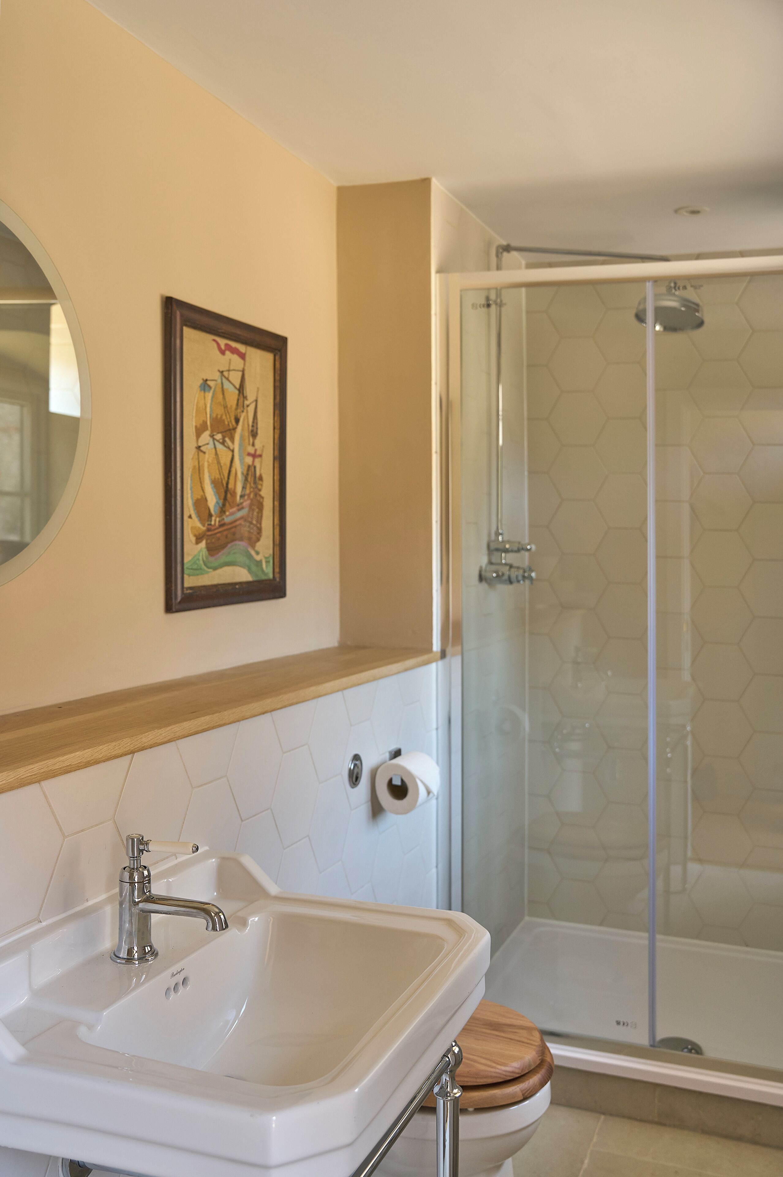 Hair dryer, bathrobes, towels, soap