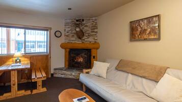 TV, fireplace, offices