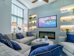 TV connectée, cheminée