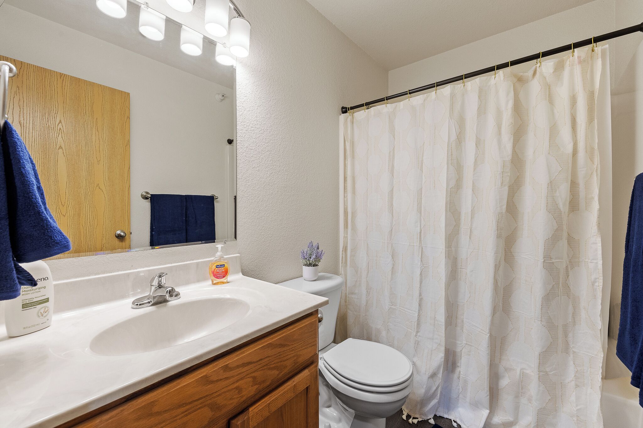 Towels, soap, toilet paper