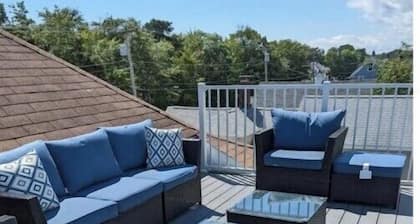 Chill on the rooftop at Pine Point Beach!