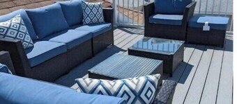 Chill on the rooftop at Pine Point Beach!