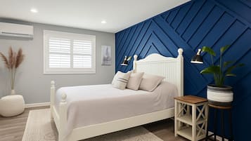 1 soverom, skrivebord, wi-fi (inkludert) og sengetøy