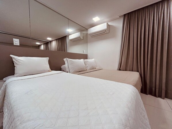 Apartamento família, 1 quarto | Roupas de cama antialérgicas, Wi-Fi de cortesia, roupa de cama