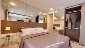 Deluxe Apartment, 1 Bedroom | Hypo-allergenic bedding available, WiFi (free), bed sheets - Solar Tambaú (João Pessoa)