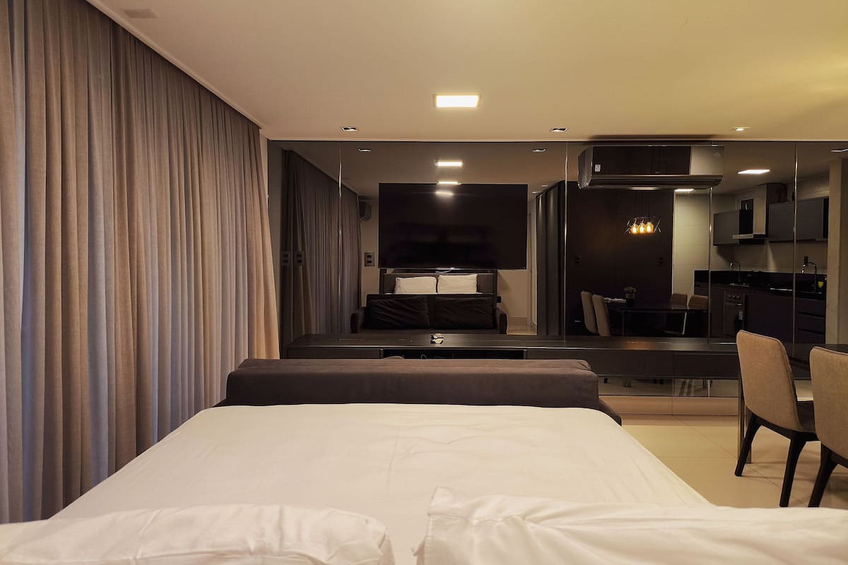 Apartamento empresarial | 1 quarto, Wi-Fi de cortesia, acesso para cadeiras de rodas