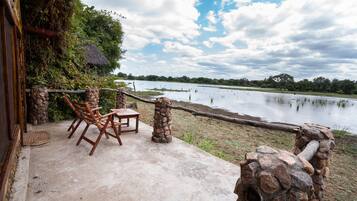 Exclusive Chalet, 1 King Bed, Private Bathroom | Terrace/patio