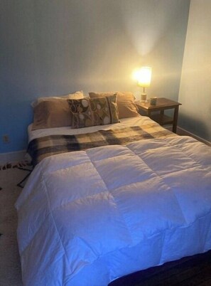2 bedrooms, desk, iron/ironing board, bed sheets