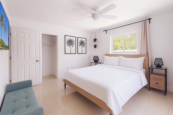 2 bedrooms, iron/ironing board, travel crib, WiFi