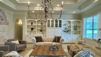 Smart TV, DVD player, books