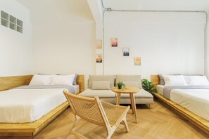Habitación Premium doble | Ropa de cama de alta calidad y escritorio