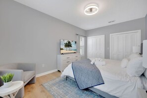 2 bedrooms, iron/ironing board, free WiFi, bed sheets