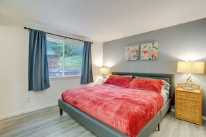 2 habitaciones, tabla de planchar con plancha, cuna de viaje y wifi 