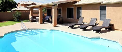 Outdoor pool, a heated pool