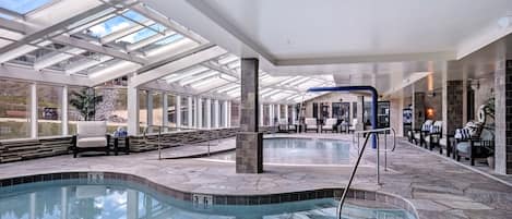 Indoor pool, a heated pool