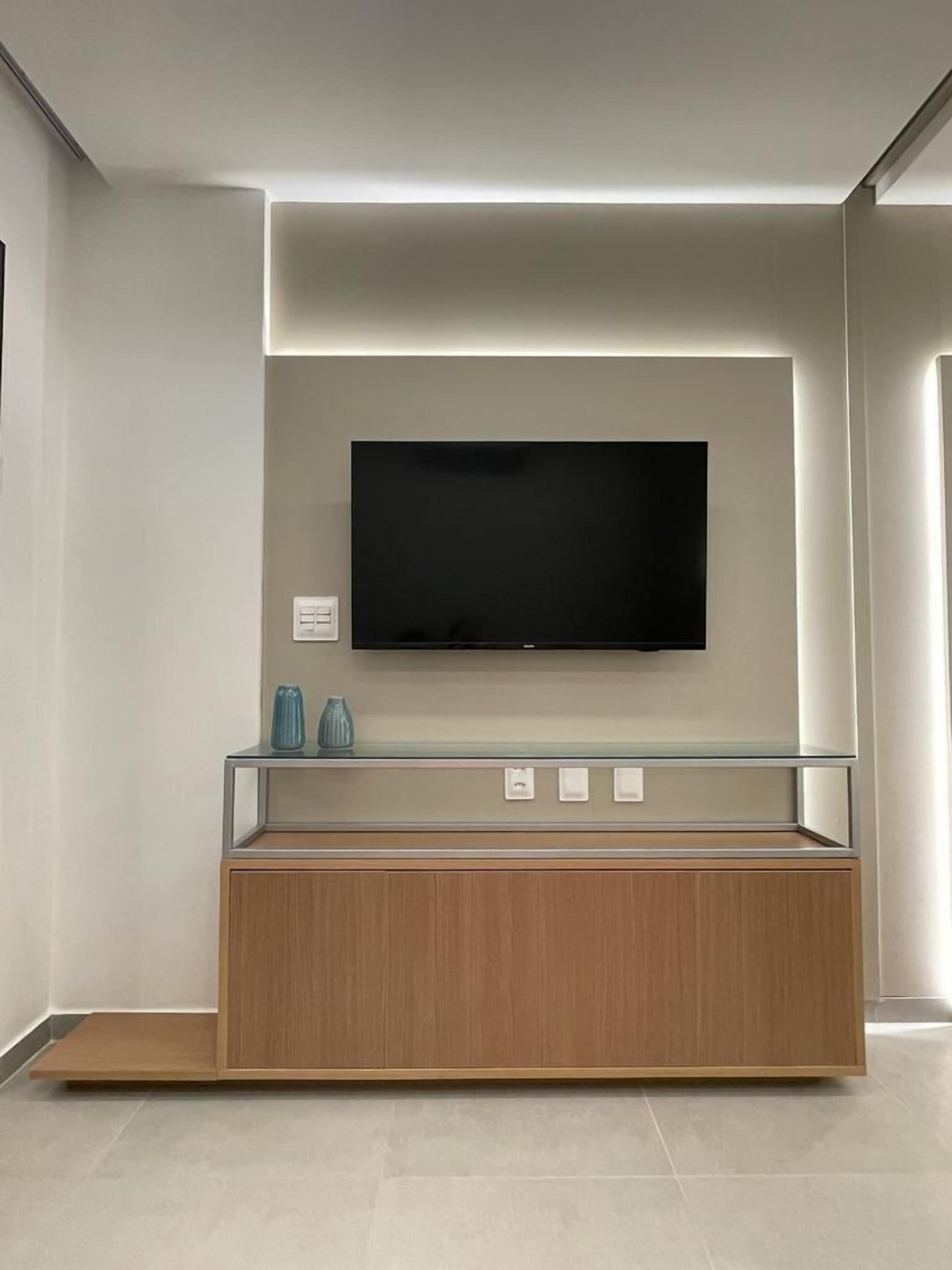 Estúdio conforto, 1 cama Queen e sofá-cama, vista para o mar | Área de estar